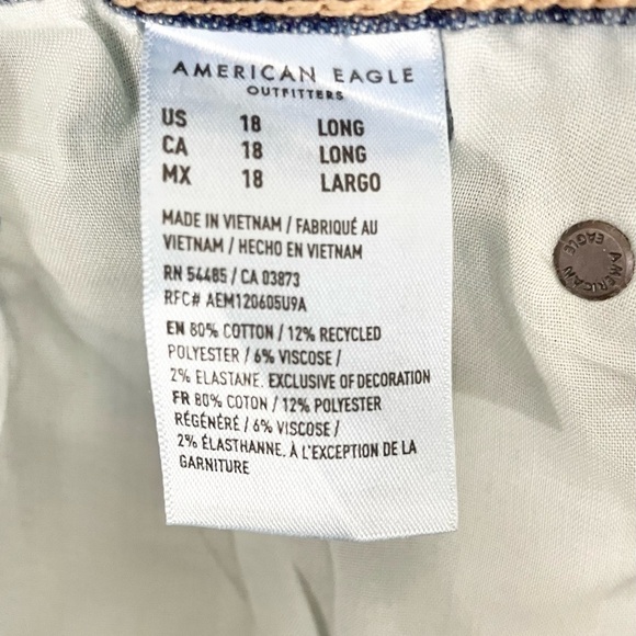 American Eagle Outfitters High Waist Flare Jean Long Classic Medium NWT - Picture 10 of 15